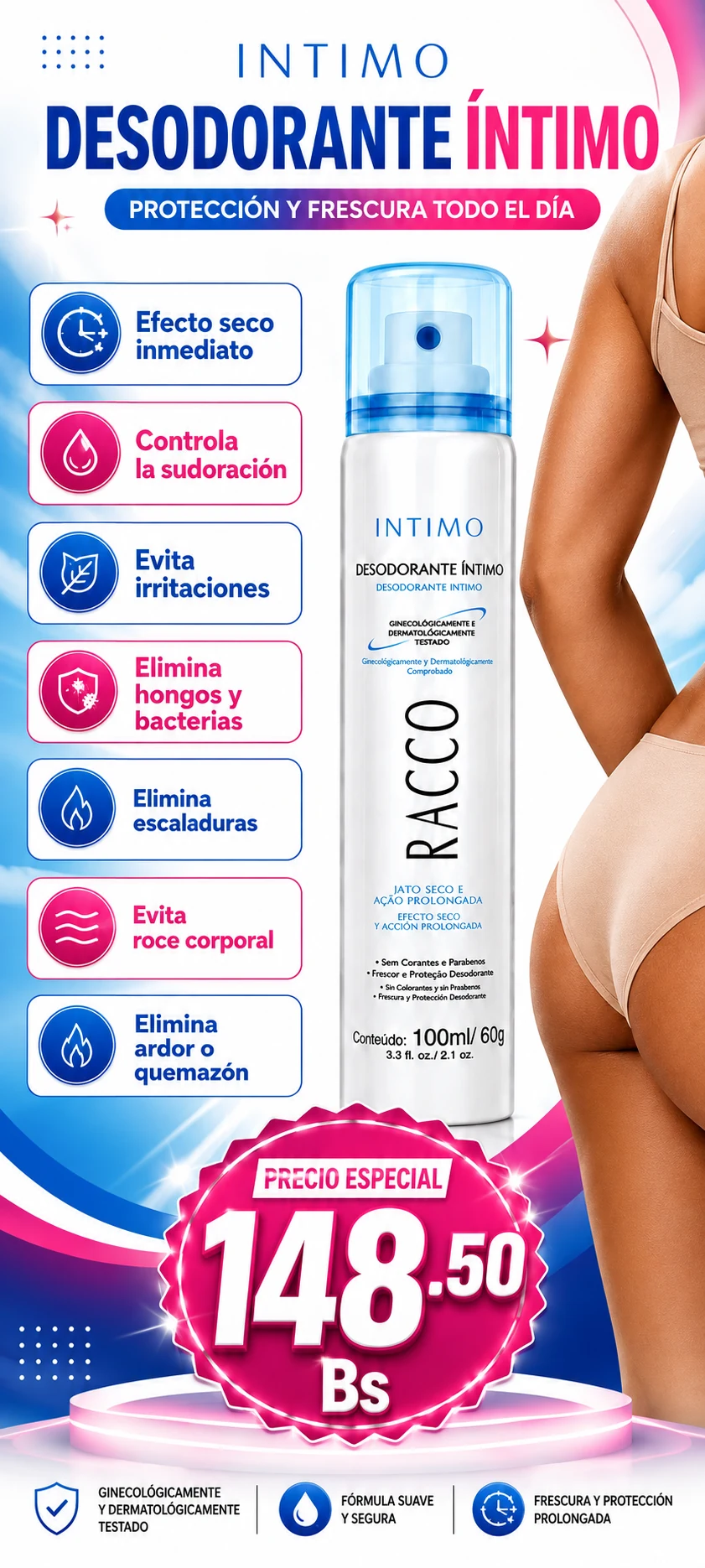 Racco desodorante íntimo 100 ml