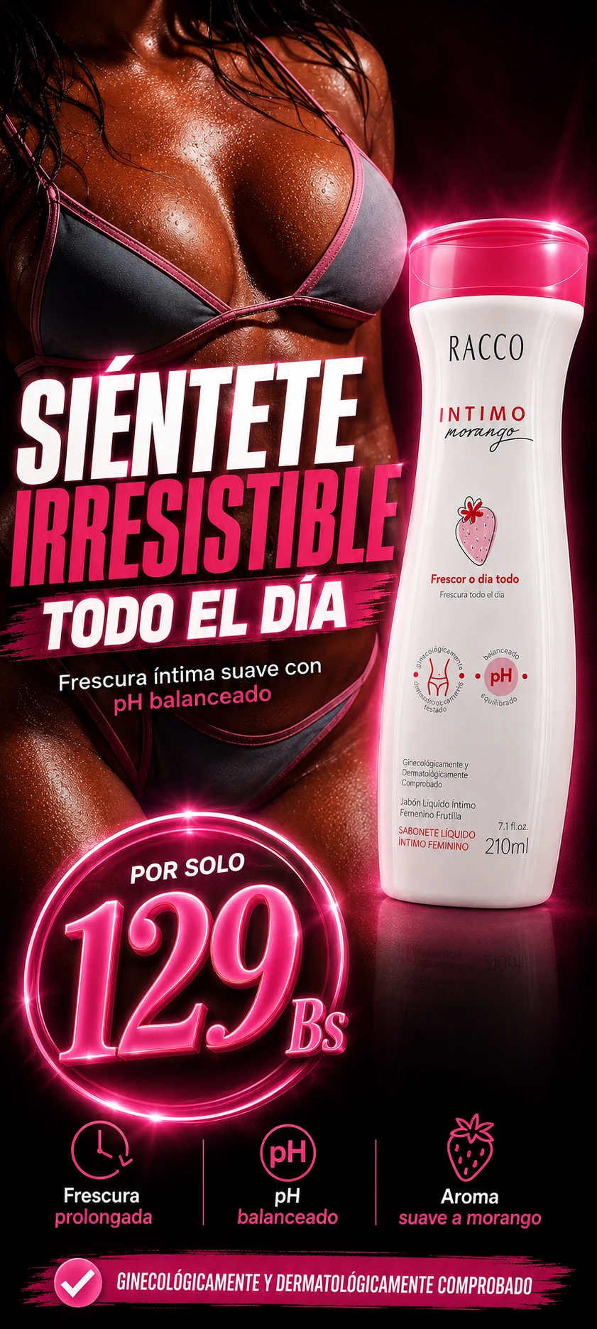 Racco Íntimo Morango femenino 210 ml